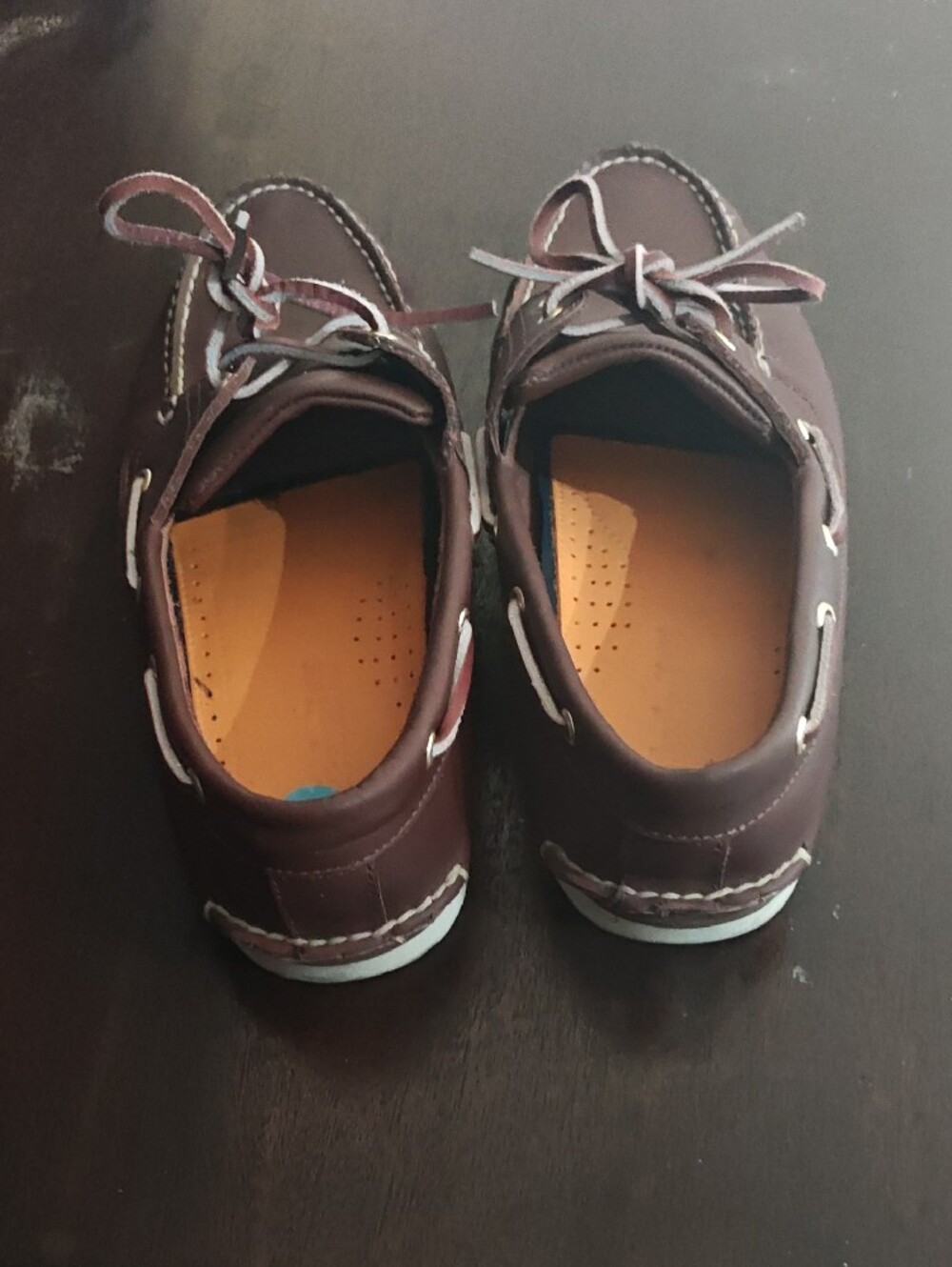 TIMBERLAND Brown Leather Lace-Up Boat Shoes - Picture 4 of 6
